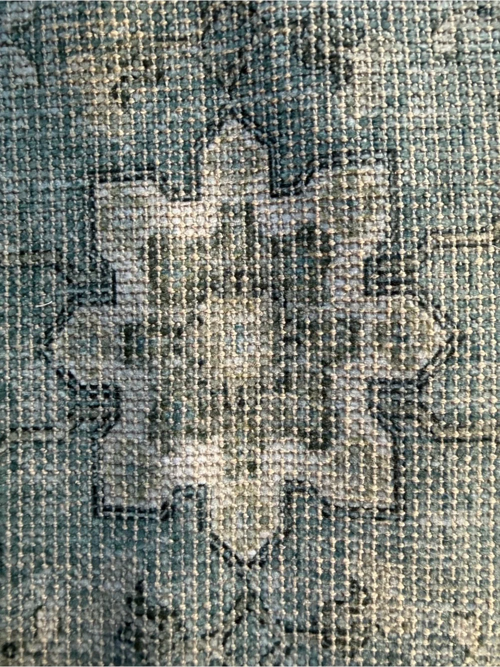 NICOLE MILLER HOME Kilim Green/Beige 8 Placemat Set.